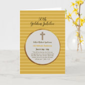 50周年叙階司祭司祭 – 任意の聖職者 カード (黄色い花)