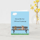 50周年同窓会招待状 カード (黄色い花)