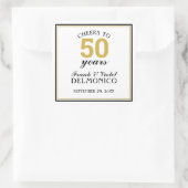 50周年応援結婚への金ゴールド スクエアシール (バッグ)