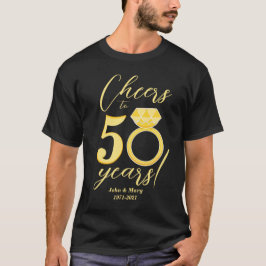 50周年応援～50周年金ゴールド結婚 Tシャツ