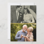 50周年愛結婚ハート2写真 招待状 (裏面)