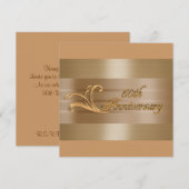 50周年招待状 ゴールド 赤 招待状 (正面/裏面)