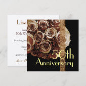 50周年招待状 - チョコレート 招待状 (正面/裏面)