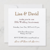 50周年招待状 - チョコレート 招待状 (裏面)