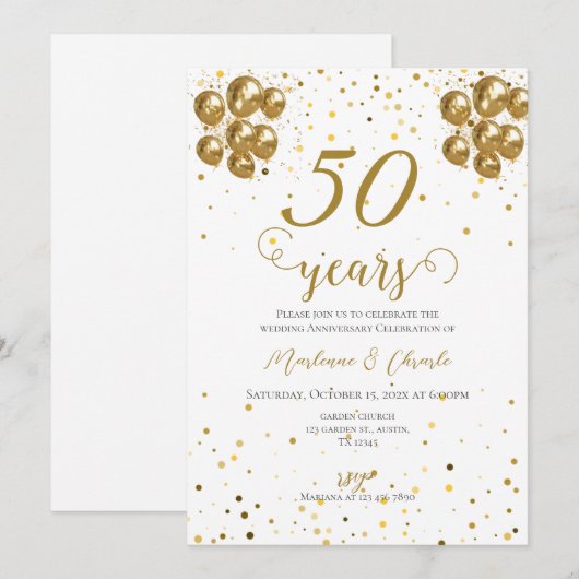50周年招待状 招待状 (正面/裏面)
