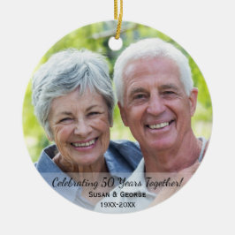 50周年祝記念結婚撮影シンプル セラミックオーナメント