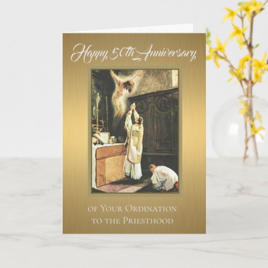 50周年祭司祭壇 カード (黄色い花)