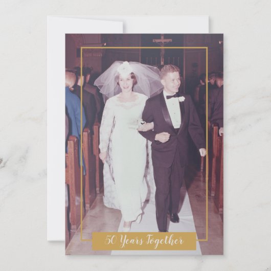 50周年結婚と写真 招待状 (正面)