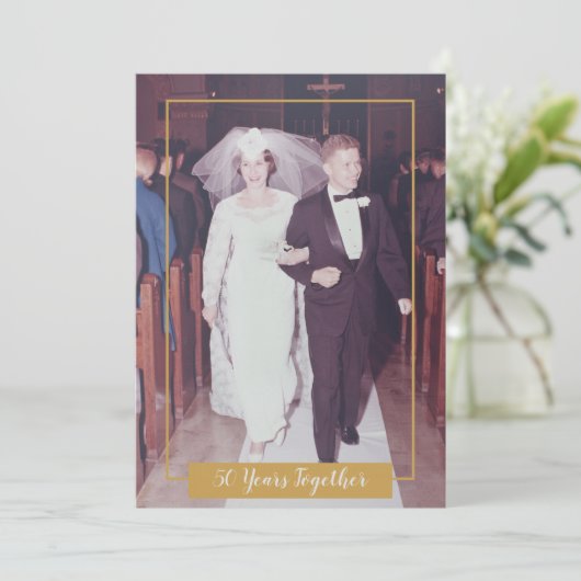 50周年結婚と写真 招待状 (スタンド正面)