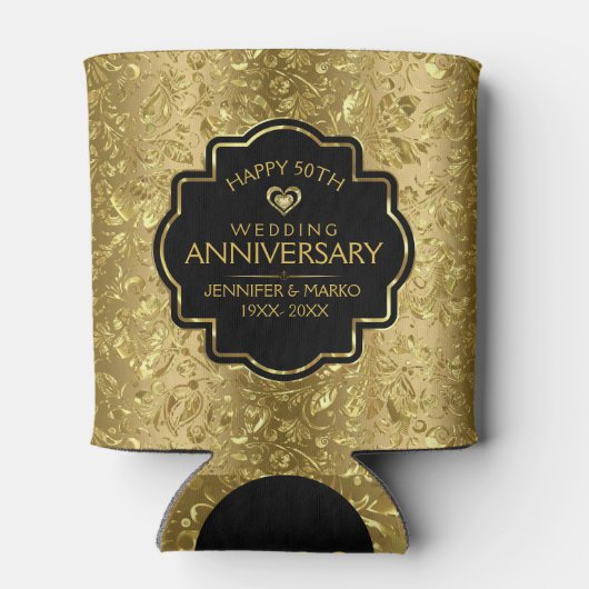 50周年結婚と金ゴールドフローラの低下 缶クーラー (裏面)