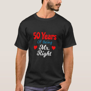 50周年結婚の彼の男性へ右Husb氏 Tシャツ