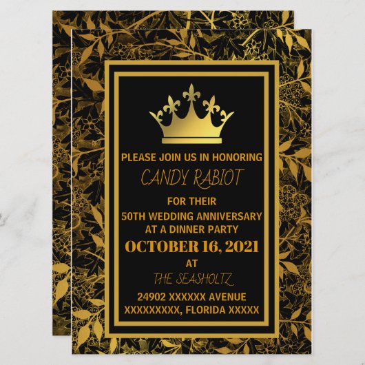50周年結婚の招待 (正面/裏面)