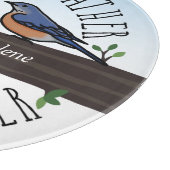 50周年結婚の羽のブルーバード カッティングボード (角)