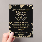 50周年結婚の誓いの更新 アクリル招待状 (インサイチュ (ポータブル))