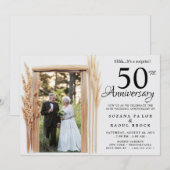 50周年結婚を迎える今の写真 招待状 (正面/裏面)