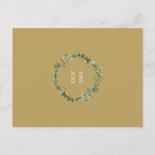 50周年結婚を迎える緑の日を除く ポストカード (裏面)