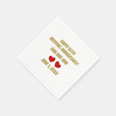 50周年結婚を迎える スタンダードカクテルナプキン (角)