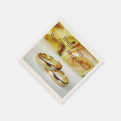 50周年結婚を迎える スタンダードカクテルナプキン (角)