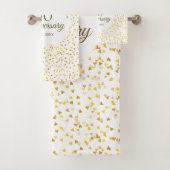 50周年結婚ゴールデンラブハート バスタオルセット (インサイチュ)