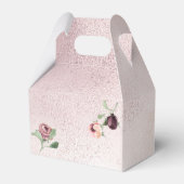 50周年結婚バラ金ゴールドパーソナライズされた フェイバーボックス (裏面サイド)