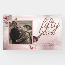 50周年結婚バラ金ゴールドフローラ 横断幕