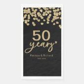 50周年結婚ブラック&金ゴールド (正面)