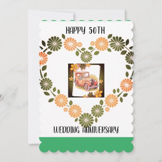 50周年結婚ヴィンテージ招待状 招待状 (正面)