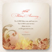 50周年結婚主、主賛美&保 コースター (正面)