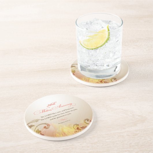 50周年結婚主、主賛美&保 コースター (側面)