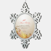 50周年結婚主、主賛美&保 スノーフレークピューターオーナメント (右)