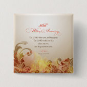 50周年結婚主、主賛美&保 缶バッジ (正面)