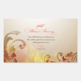 50周年結婚主、主賛美&保 長方形シール