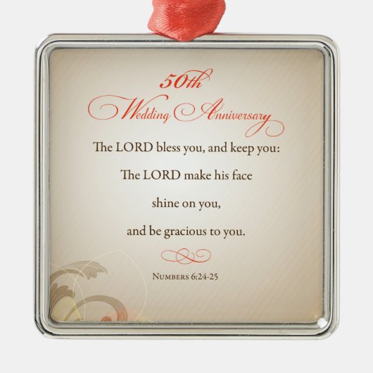 50周年結婚宗教主賛美卿 メタルオーナメント (正面)
