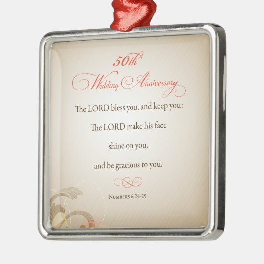 50周年結婚宗教主賛美卿 メタルオーナメント (左)