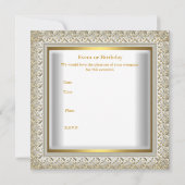 50周年結婚式 白金 おしゃれ 招待状 (裏面)