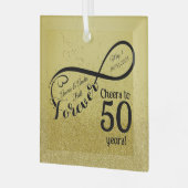 50周年結婚応援～50周年 ガラスオーナメント (正面左)