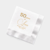 50周年結婚愛50年 箔ナプキン (左)