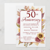 50周年結婚招待状 招待状 (正面/裏面)