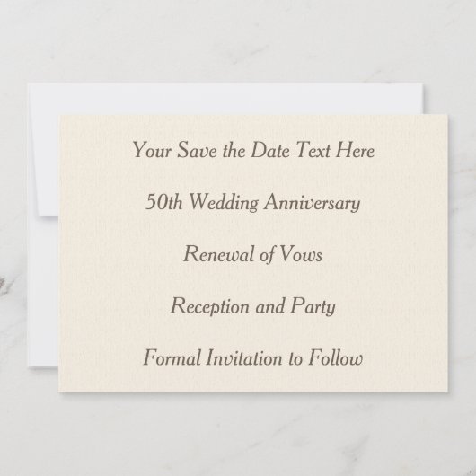 50周年結婚日付カードを保存 セーブザデート (裏面)