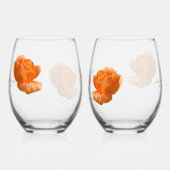 50周年結婚桃のカスタマイズバラ贈り物 ステムなしワイングラス (右)