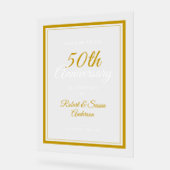 50周年結婚歓迎 アクリルサイン (傾斜)