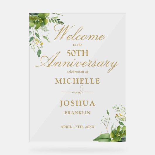 50周年結婚記念ウェルカム アクリルサイン (正面)