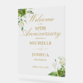50周年結婚記念ウェルカム アクリルサイン (傾斜)