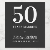 50周年結婚記念シンプルクラシック ワインラベル (シングルラベル)