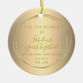 50周年結婚記念パーソナライズされた セラミックオーナメント (正面)