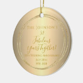 50周年結婚記念パーソナライズされた セラミックオーナメント (左)