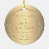 50周年結婚記念パーソナライズされた セラミックオーナメント (裏面)