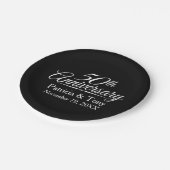 50周年結婚記念パーソナライズされた ペーパープレート (アングル)