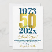 50周年結婚記念パーティーお礼 サンキューカード (正面)