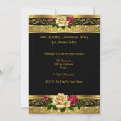 50周年結婚記念パーティーローズゴールド写真3 招待状 (裏面)